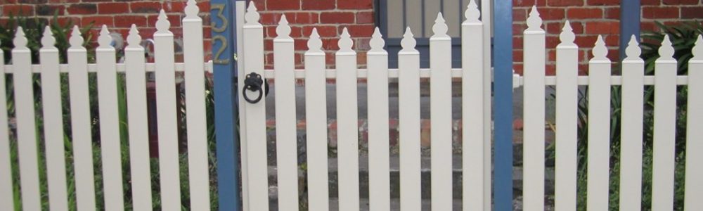 Steel picket fence